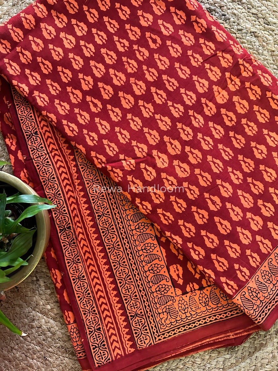 Bagh Print Cotton Saree 