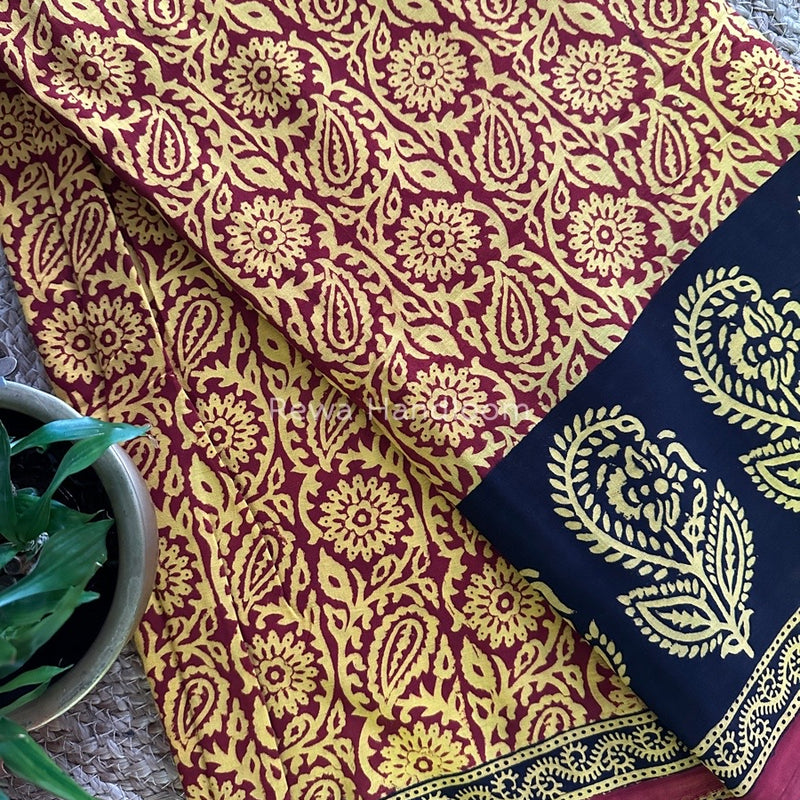  Bagh Print Cotton Saree