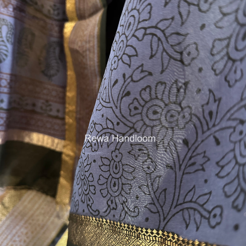 Maheshwari Purple-Maroon Bagh Print Suit BSP0216