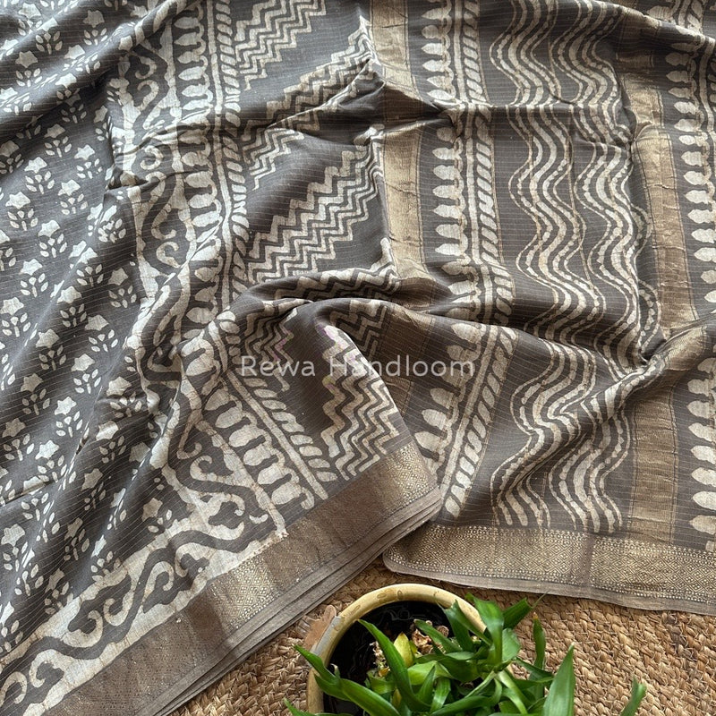 Tissue Lining Kashish Print Saree