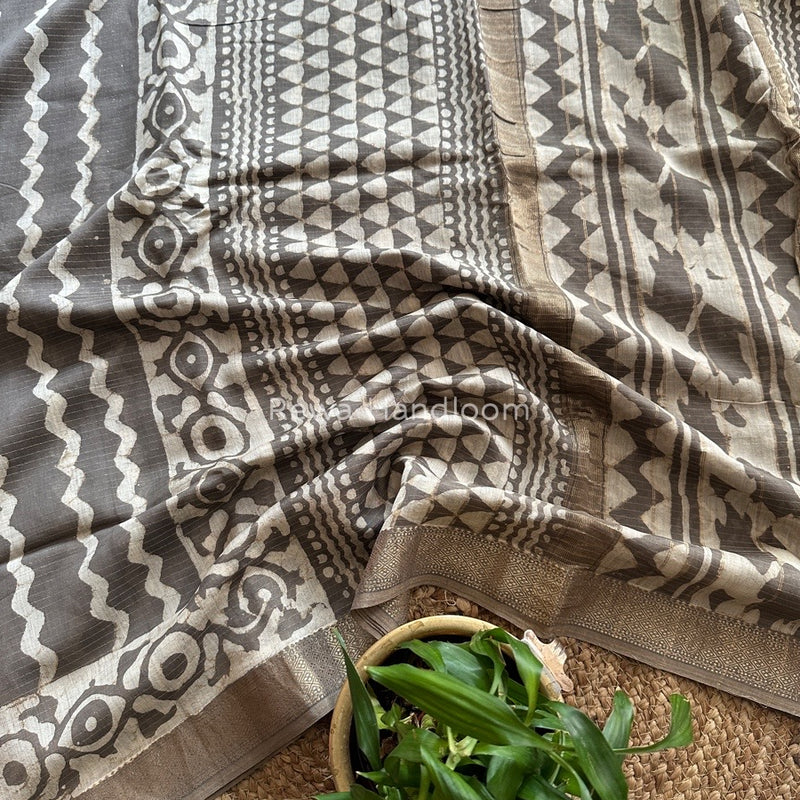 Tissue Lining Kashish Print Saree