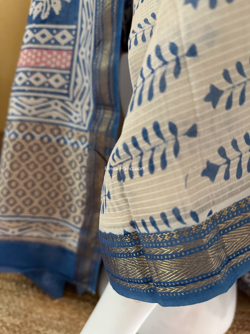 Maheshwari Bagh Indigo Print Suit