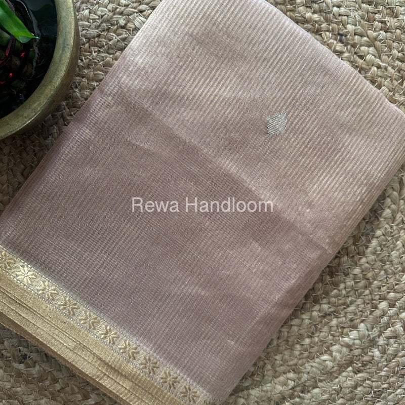 Maheshwari Onion Tissue Silk Saree TSB010