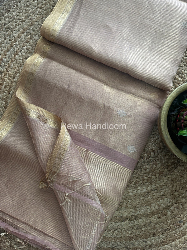 Maheshwari Onion Tissue Silk Saree TSB010