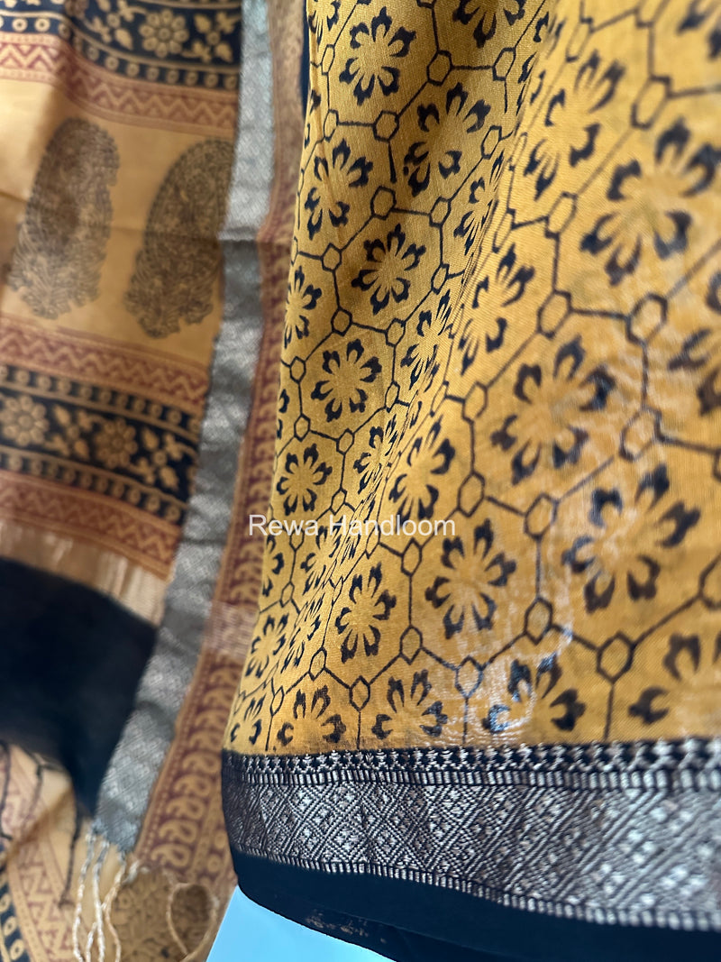 Maheshwari Maroon-Orange Bagh Print Suit BSP0211