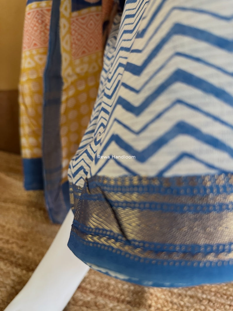 Maheshwari Bagh Indigo Print Suit