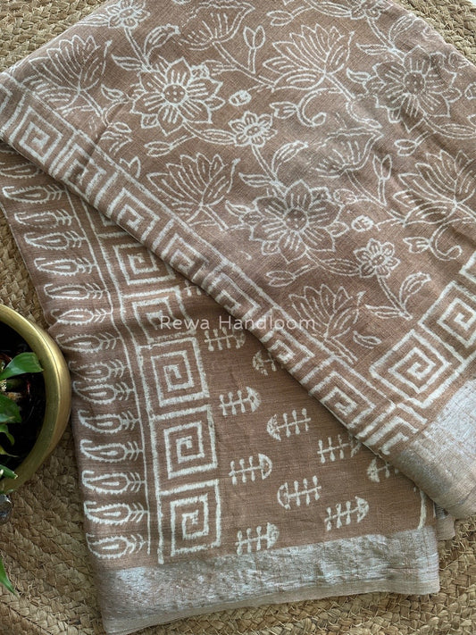  Cotton Linen Saree