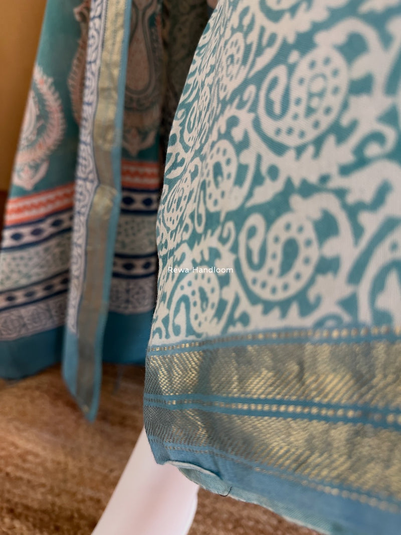 Maheshwari Bagh Indigo Print Suit