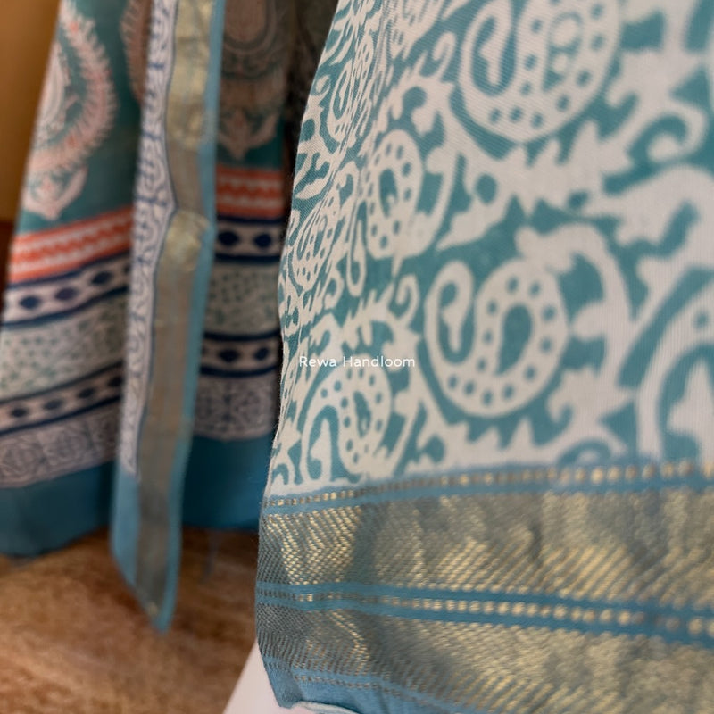 Maheshwari Bagh Indigo Print Suit