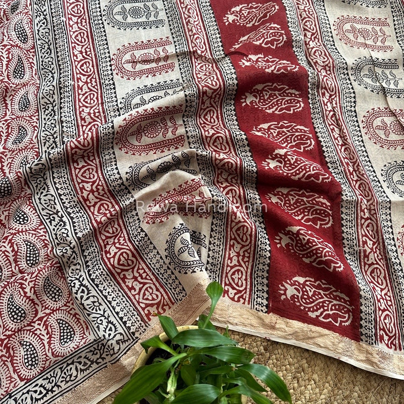 Maheshwari Bagh Print Saree