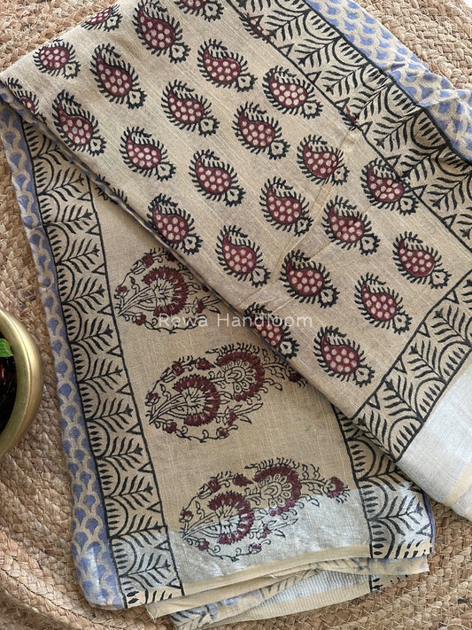  Cotton Linen Saree