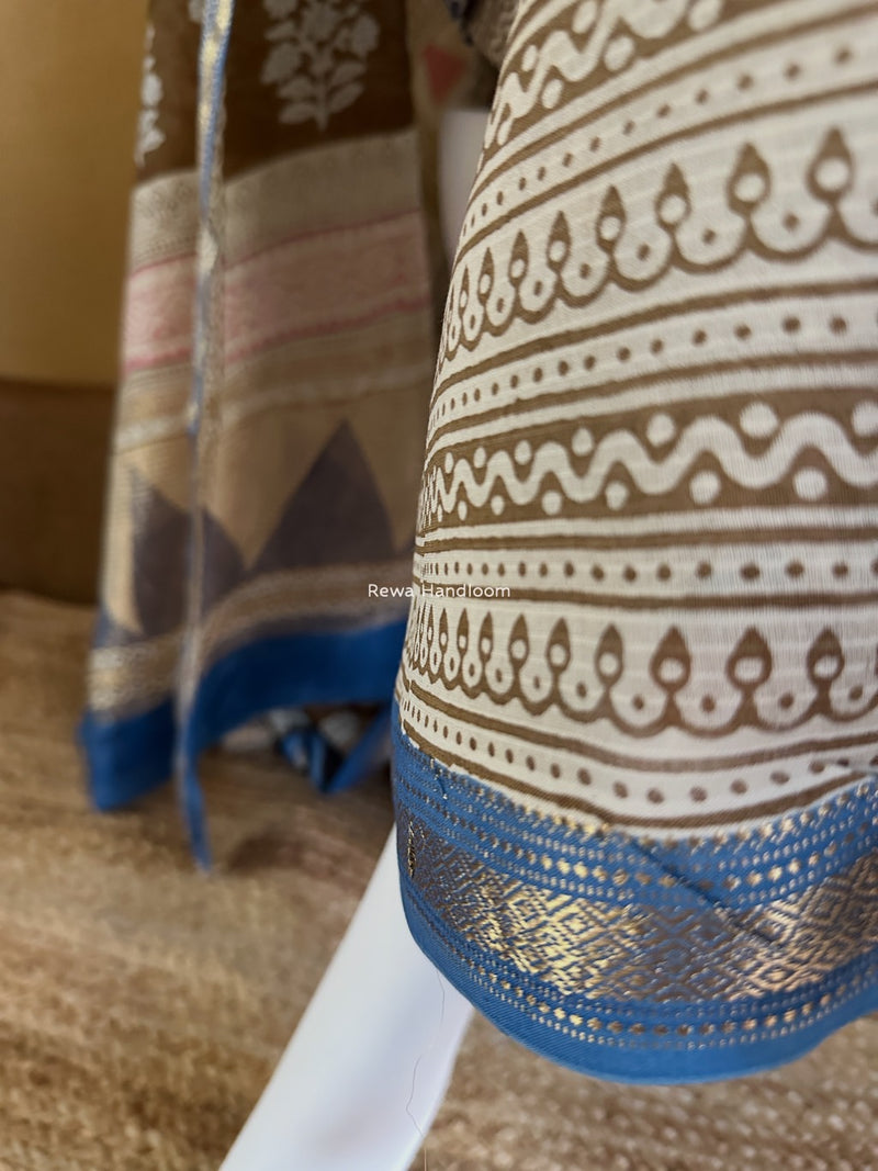 Maheshwari Bagh Indigo Print Suit