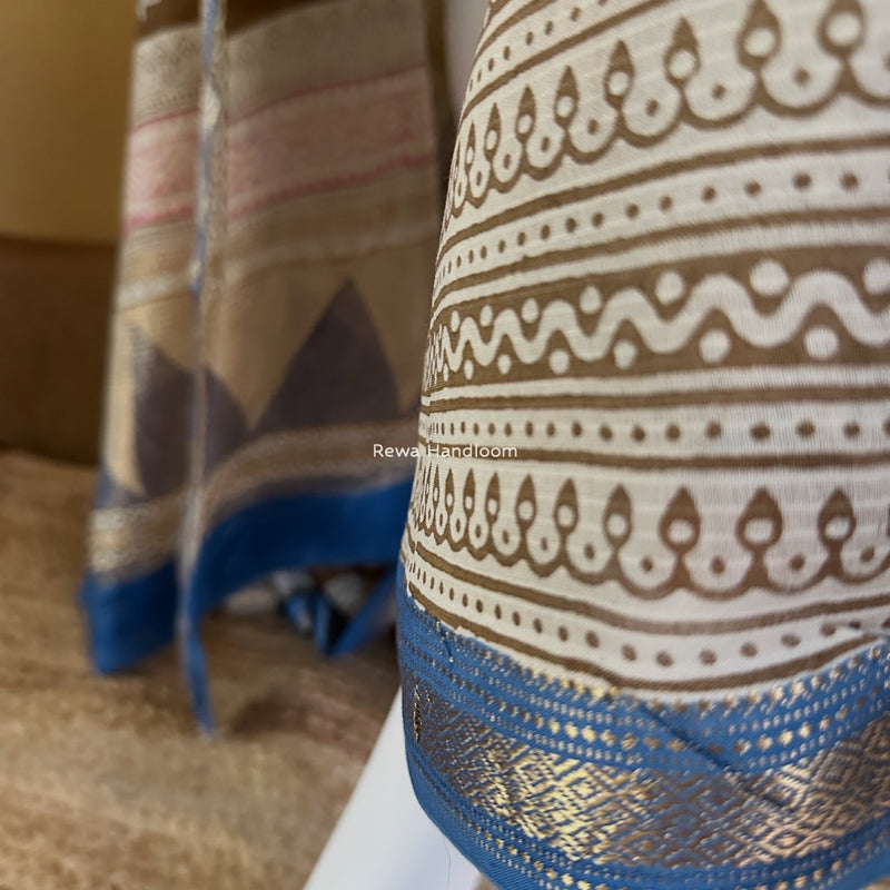 Maheshwari Bagh Indigo Print Suit