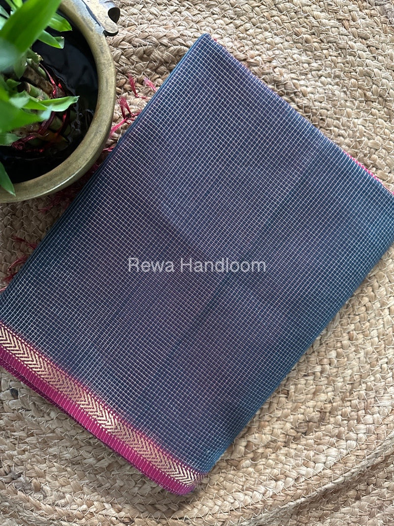 Maheshwari Rama Green Tissue Silk Saree TCB0042