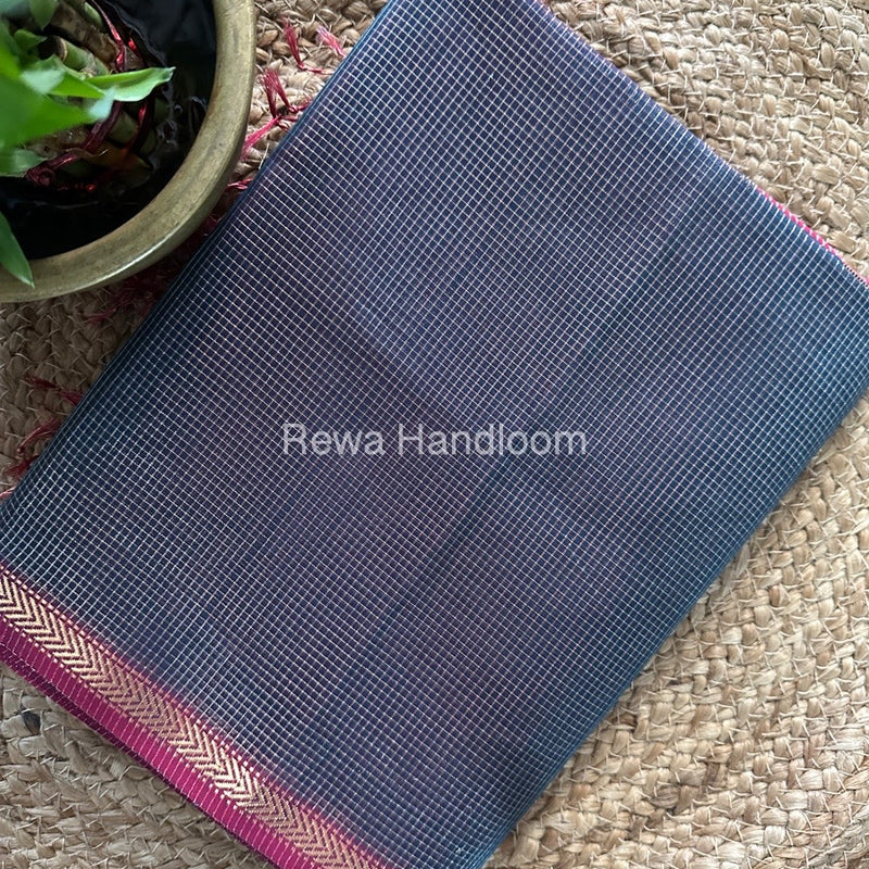 Maheshwari Rama Green Tissue Silk Saree TCB0042