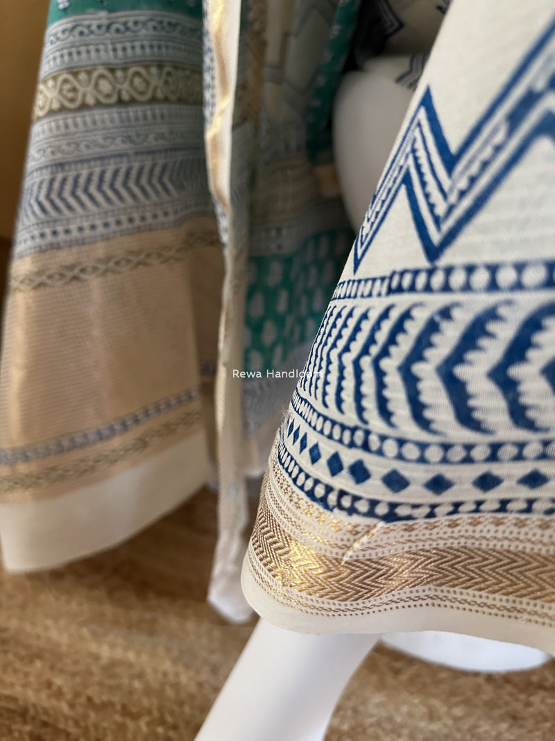 Maheshwari Bagh Indigo Print Suit