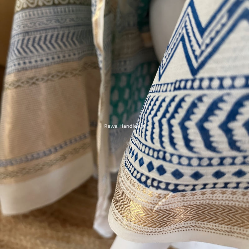 Maheshwari Bagh Indigo Print Suit