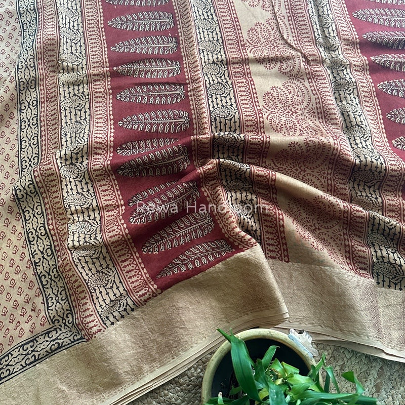 Maheshwari Bagh Print Saree