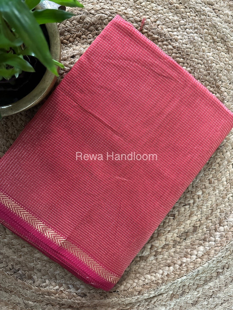 Maheshwari Onion Tissue Silk Saree TCB0045