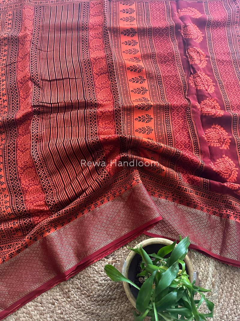 Maheshwari Bagh Print Saree