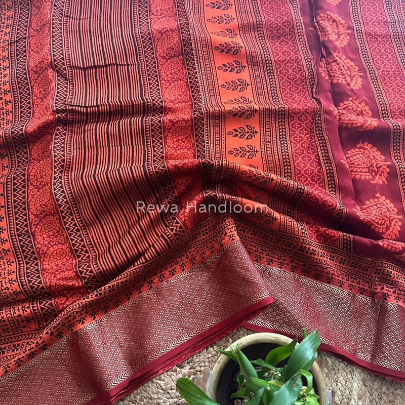 Maheshwari Bagh Print Saree