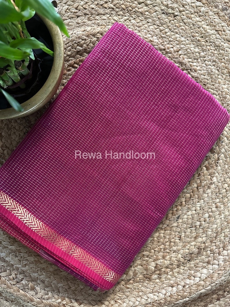 Maheshwari Rani Pink Tissue Silk Saree TCB0044