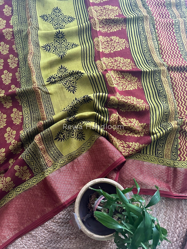 Maheshwari Bagh Print Saree