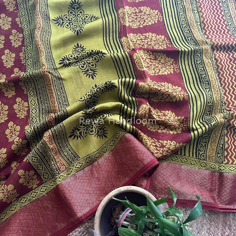 Maheshwari Bagh Print Saree