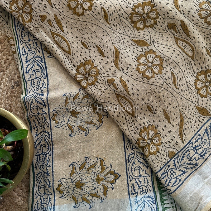  Cotton Linen Saree
