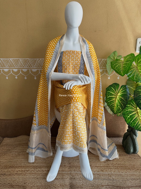 Maheshwari Bagh Indigo Print Suit