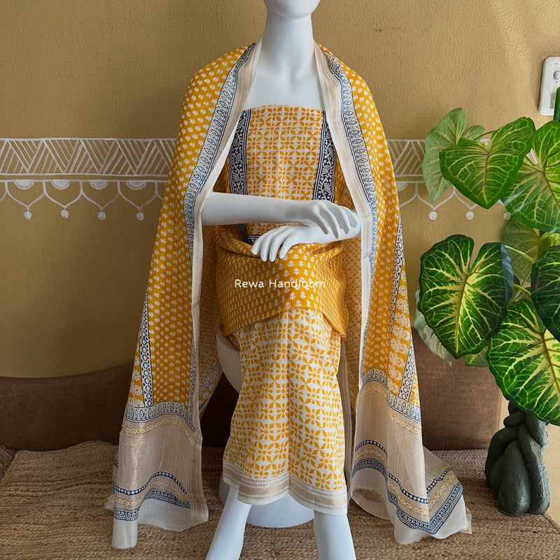 Maheshwari Bagh Indigo Print Suit