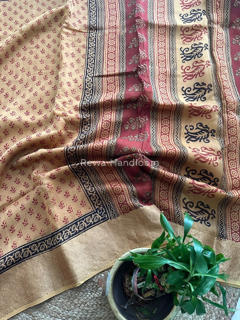 Maheshwari Bagh Print Saree