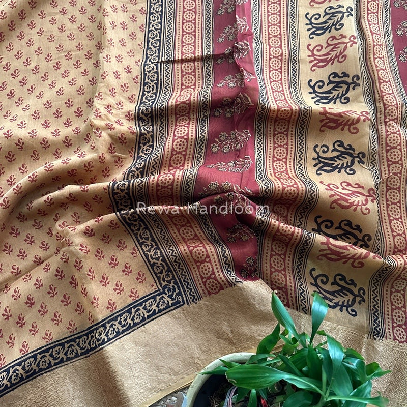 Maheshwari Bagh Print Saree
