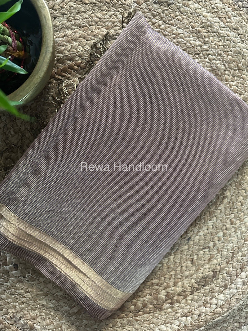 Maheshwari Lavender Tissue Silk Saree TCB0037