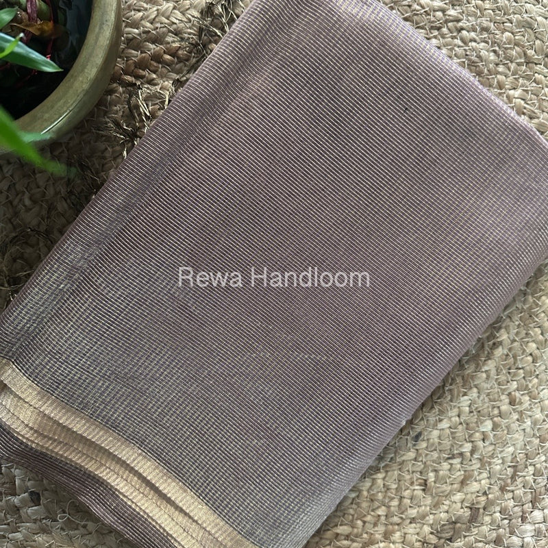 Maheshwari Lavender Tissue Silk Saree TCB0037