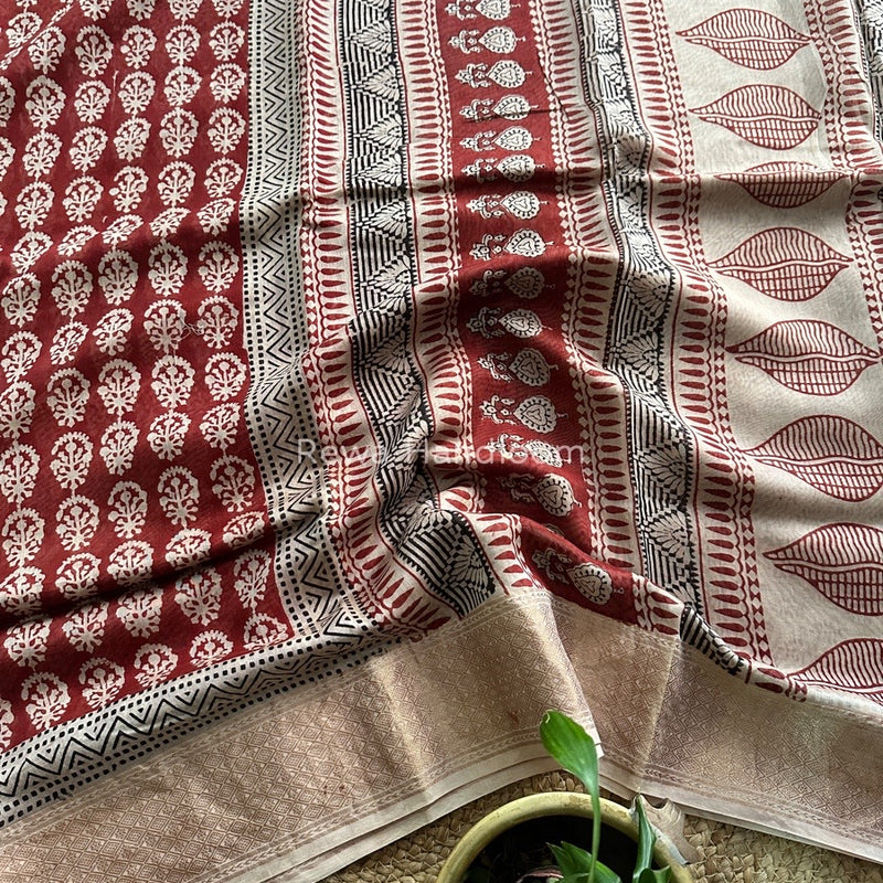 Maheshwari Bagh Print Saree
