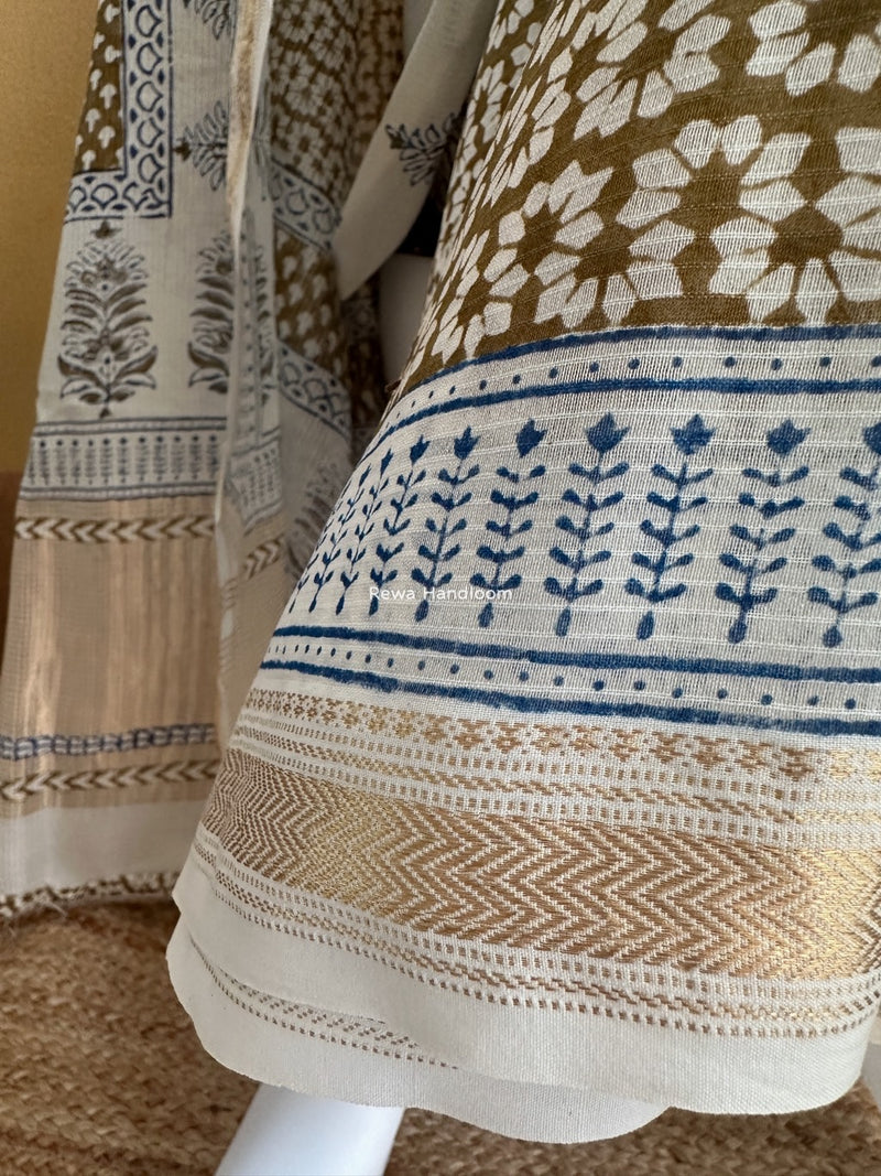 Maheshwari Bagh Indigo Print Suit