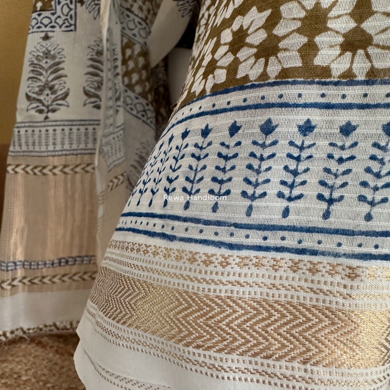 Maheshwari Bagh Indigo Print Suit