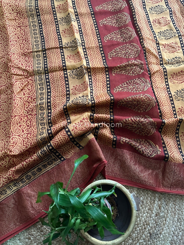 Maheshwari Bagh Print Saree
