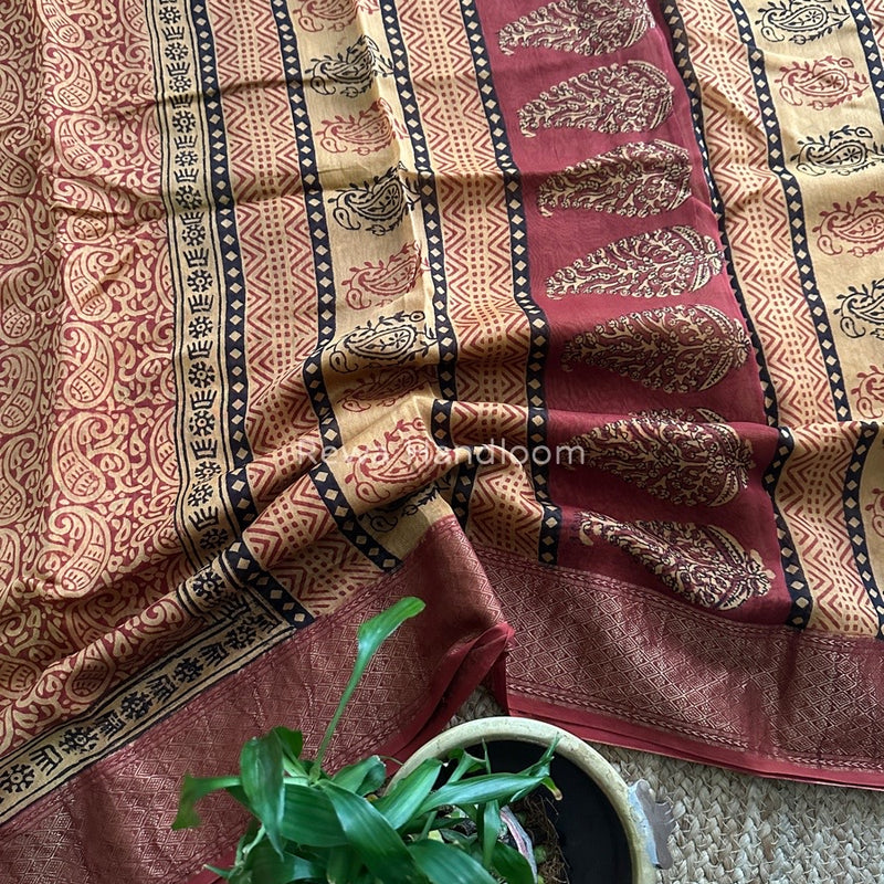 Maheshwari Bagh Print Saree
