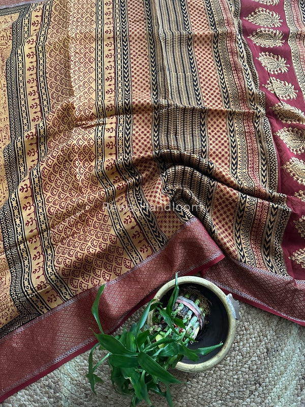 Maheshwari Bagh Print Saree