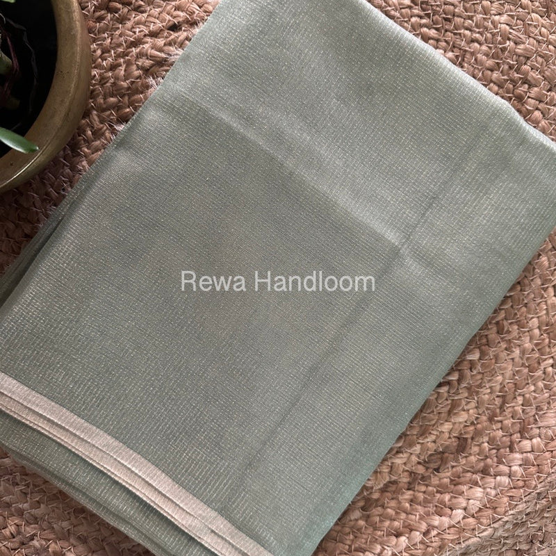 Maheshwari Light Pista Green Tissue Silk Saree TCB0029