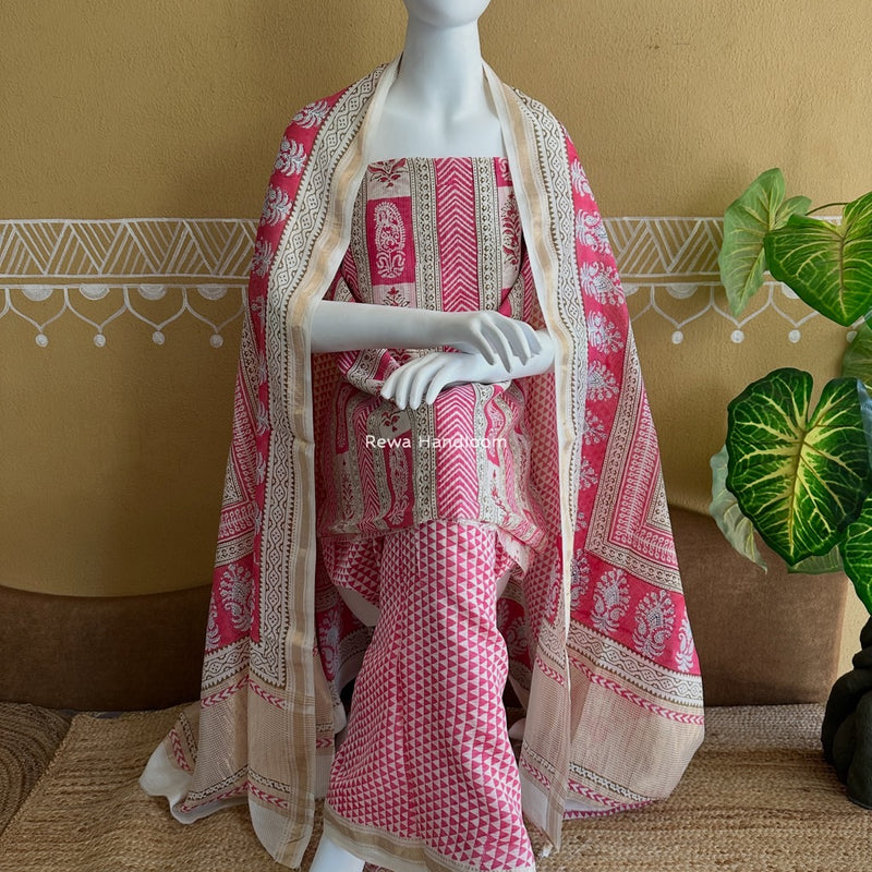 Maheshwari Bagh Indigo Print Suit