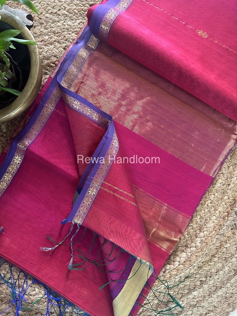 Zari Butti Maheshwari Saree
