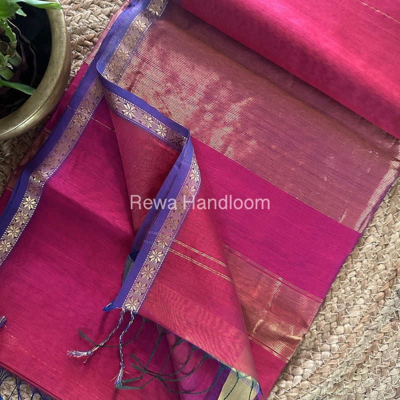 Zari Butti Maheshwari Saree