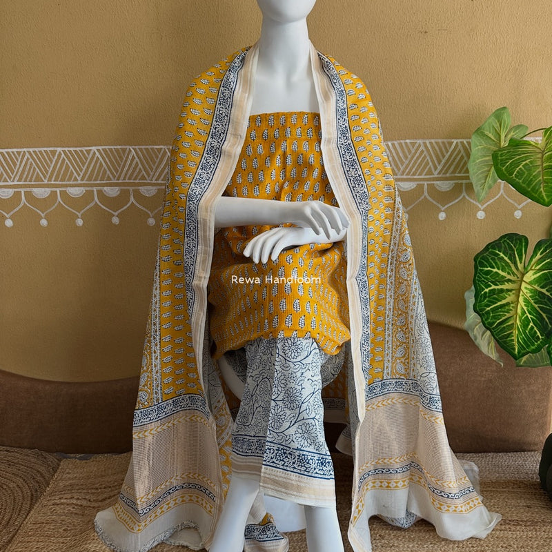 Maheshwari Bagh Indigo Print Suit