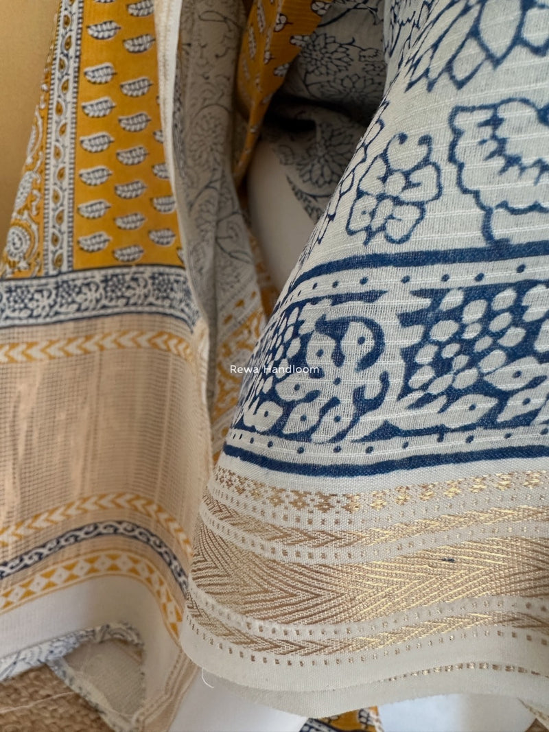 Maheshwari Bagh Indigo Print Suit