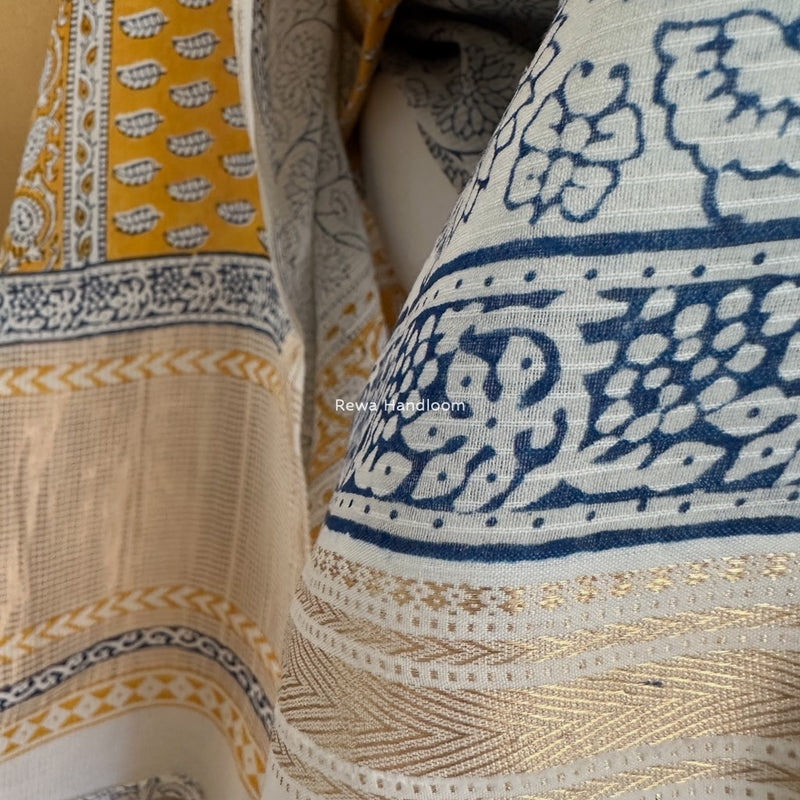 Maheshwari Bagh Indigo Print Suit