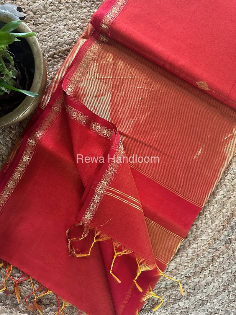 Zari Butti Maheshwari Saree