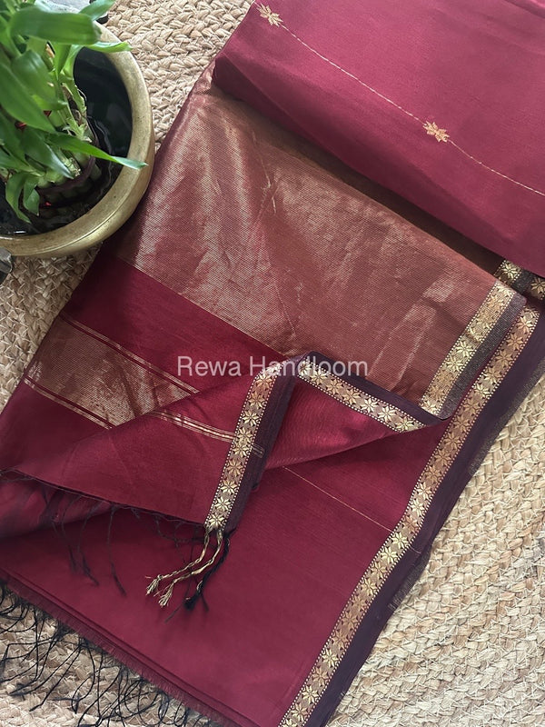 Zari Butti Maheshwari Saree